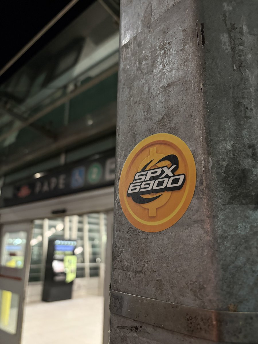 swaggytheaeon's tweet photo. day trip to the big city // couldn’t record a vlog because I forgot my mic sadly, BUT that didn’t stop me from using up some of my stickers🤩 hopefully i draw some more attention to the community with these!!! happy sticker-bombing in the big 6ix💛 persist forever, love you all🧲💹💛  swaggy out✌🏼💫