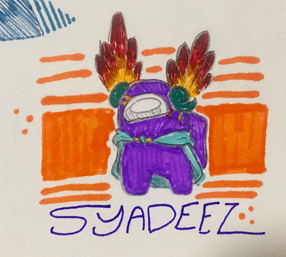 syadeez9000's tweet photo. Some of my characters. I was bored and needed some colours.
One duo is doomed to be together, the other is doomed to be doomed.
#amongus #orginalcharacters #art #markers https://t.co/AvJcVuLHjH