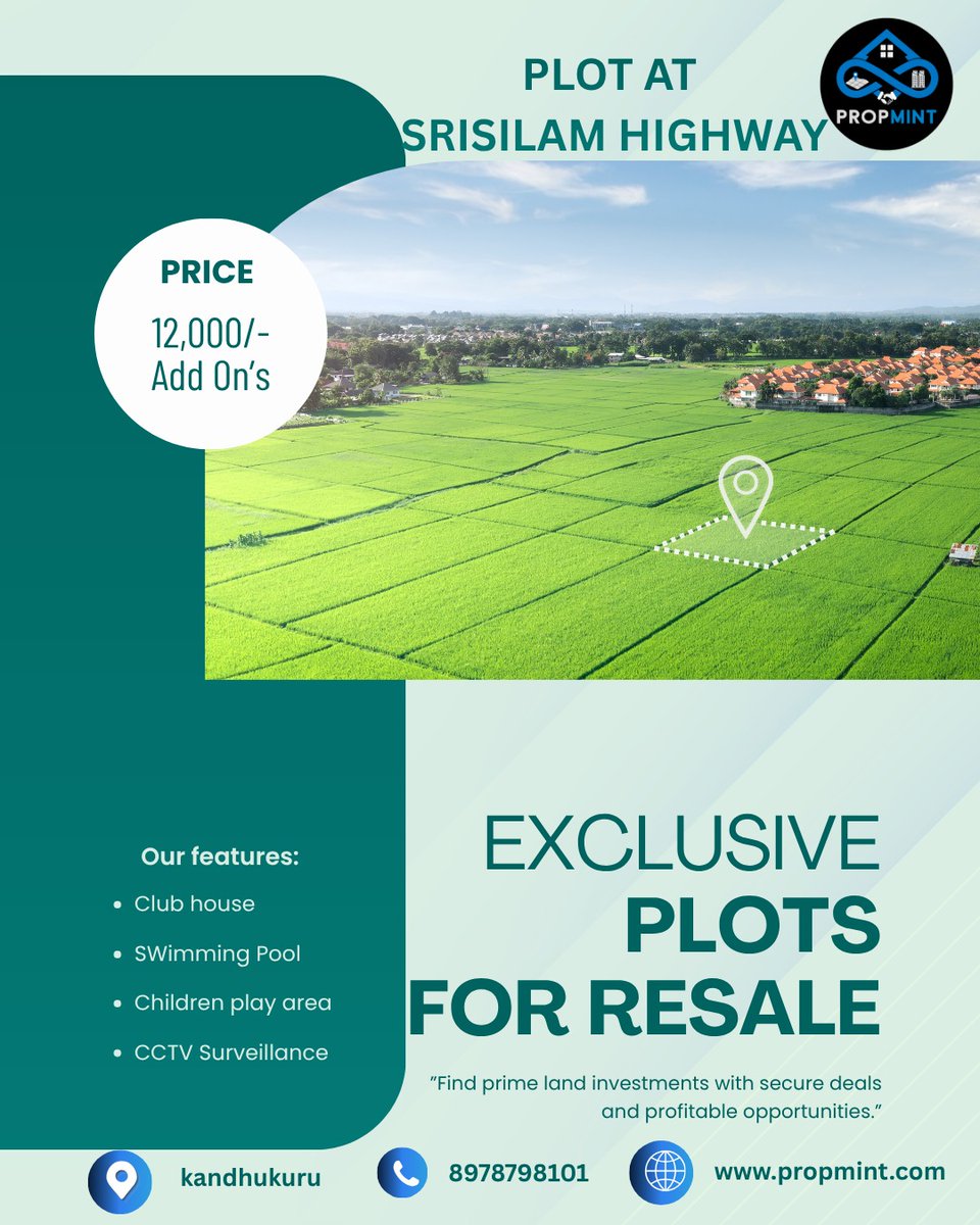 propmint75807's tweet photo. Follow for More Updates: https://t.co/BkBnwUMedv
Premium resale Plots Available
📍Kandhukuru, Srisilam highway

✅ Premium resale Plots
✅ 100% Safe
📞 Investment Advice:8978798101
💬 WhatsApp:https://t.co/Hz5Khpg4Of
#PropMint #srisilamhighway #Kandukuru #OpenPlots #PlotsForSale https://t.co/2BpnwGzupI