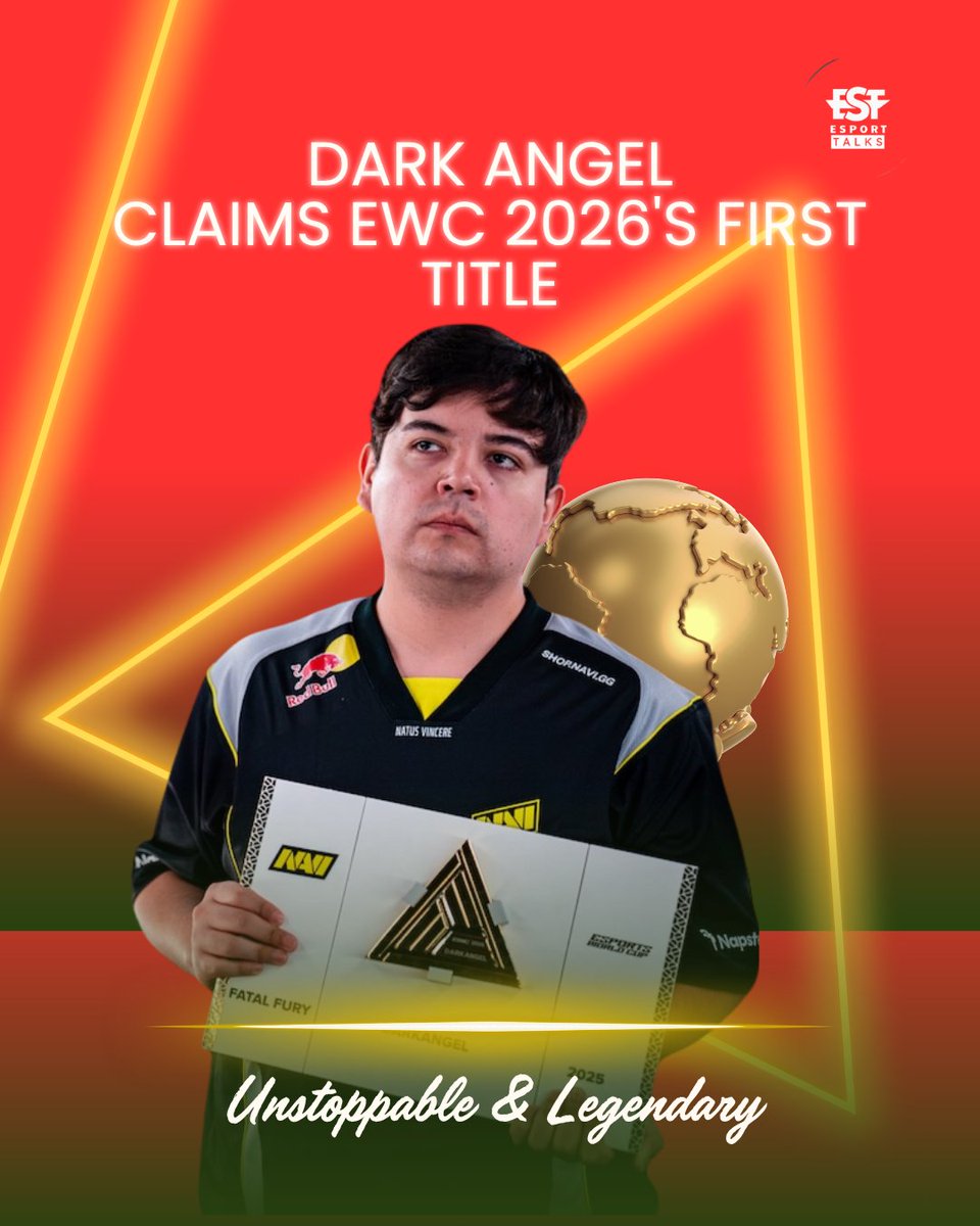 TheEsportTalks's tweet photo. DARK ANGEL: Castillo Gomez emerged  as the first #FATALFURY city of the wolves at EWC 26 Champion defeating kenta "mi2ha4 in the grand final.
#esporttalks. https://t.co/r5mmPcpYpA