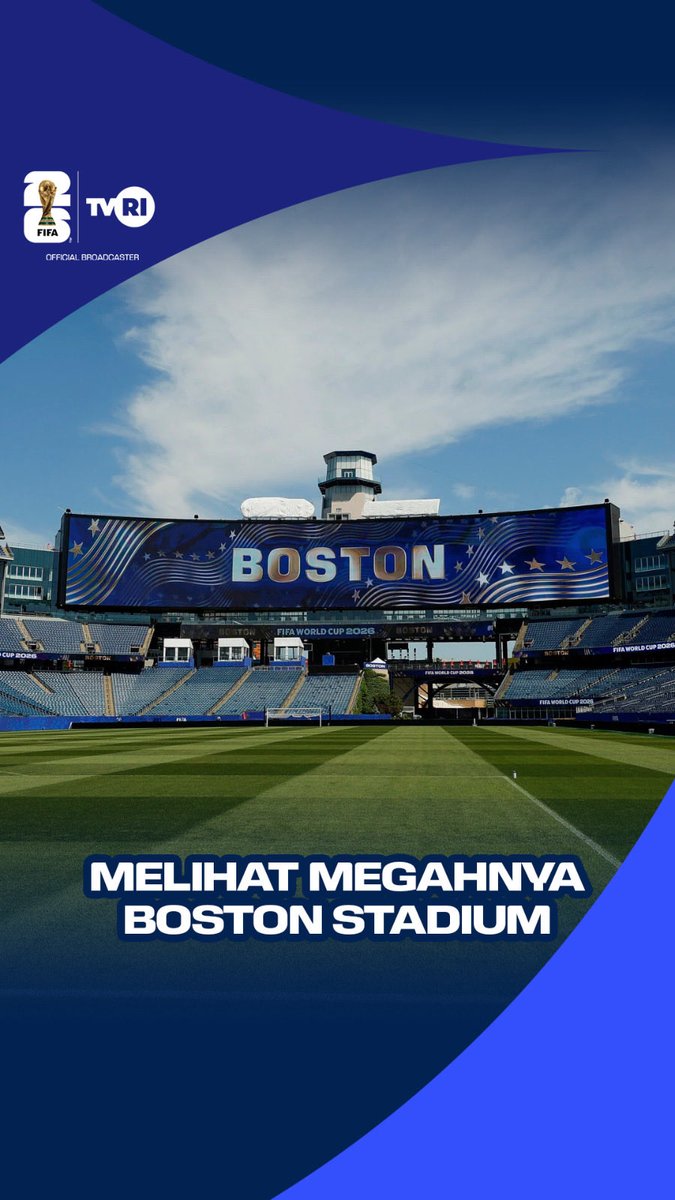 TVRISportHD's tweet photo. Boston Stadium menjadi salah satu venue Piala Dunia 2026 di Amerika Serikat 🏟

Total tujuh pertandingan sukses digelar di stadion ini, termasuk laga Jerman versus Paraguai dan Prancis lawan Maroko 🔥 https://t.co/uS40yMlYuI