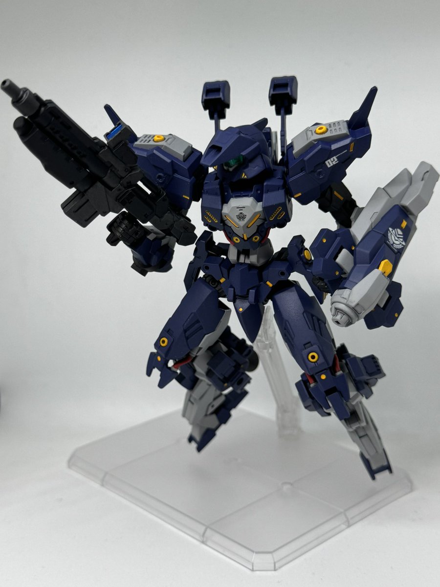 plamosuki0212's tweet photo. ノヴァルト

地球連合軍所属のEXM

ノヴァルヴ鹵獲後、研究機関で研究の為解体され、その後破棄する予定だった物を自軍EXMのパーツで再建

オリジナルに劣る部分は追加装備でカバーしている

現在は次世代機開発の為のデータ収集目的と、隕石の調査隊護衛の為Dエリアへ投入される

#30MMCM2026
#30MMEF https://t.co/SgKgHgn8U4