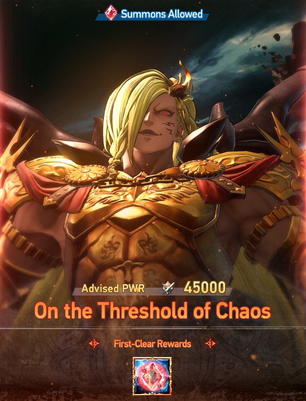 XingKazma's tweet photo. Tips for beating this guy. 
Stunning Power: At least 250

Red Orb: Dont move and guard
Yellow Ord: Sidestep the Orb 

This is very much a skill check boss battle. Stop button mashing and look for the tells. Slowing is down is key! 
#EndlessRagnarok https://t.co/tiGHA1whsY