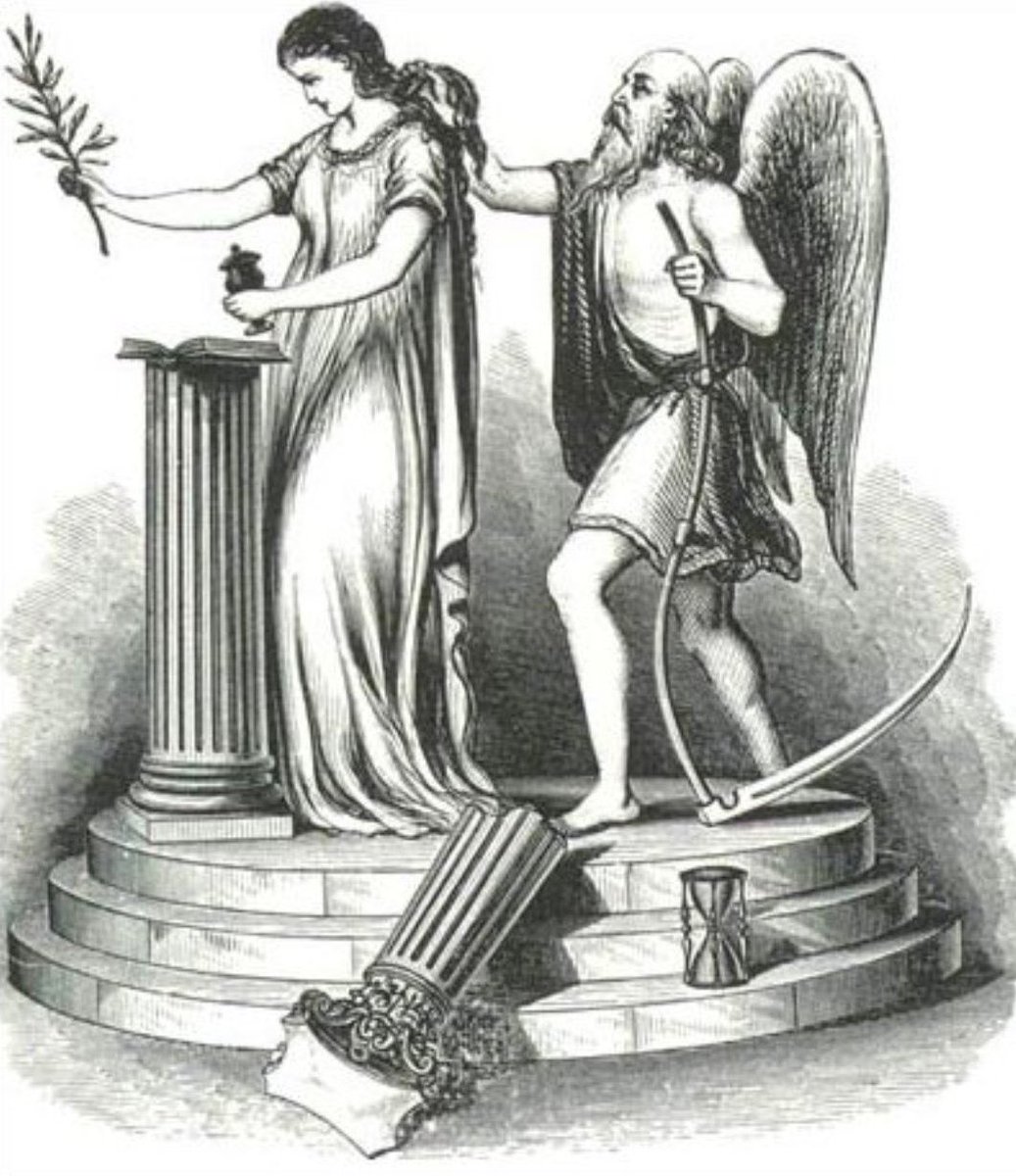 NickHintonn's tweet photo. The Masonic mysteries are actually about freeing the goddess from Kronos and his time prison. Occultists worship a feminine form of Lucifer because they think she’s like God’s battered wife. https://t.co/RcR2IinXjB