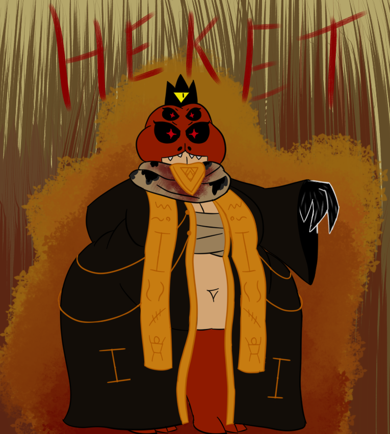 azirdrawings's tweet photo. My reinterpretation of Heket by Cult of the Lamb https://t.co/1W4zwGaTJ4