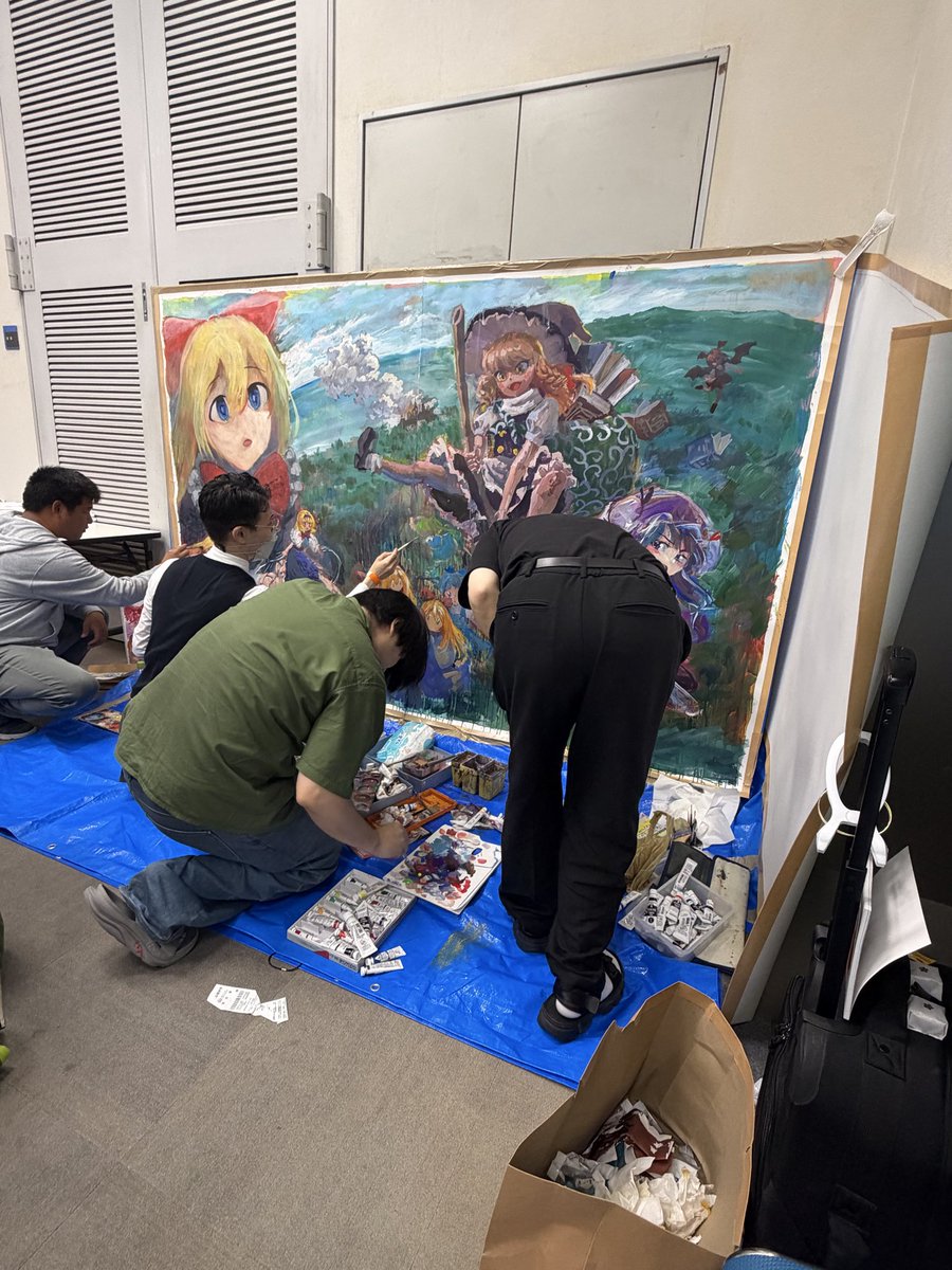 misawazarigani's tweet photo. もうすぐ終わりー#三魔女祭　#ライブペインティング　＃先描塾 https://t.co/7WuRERVG7t