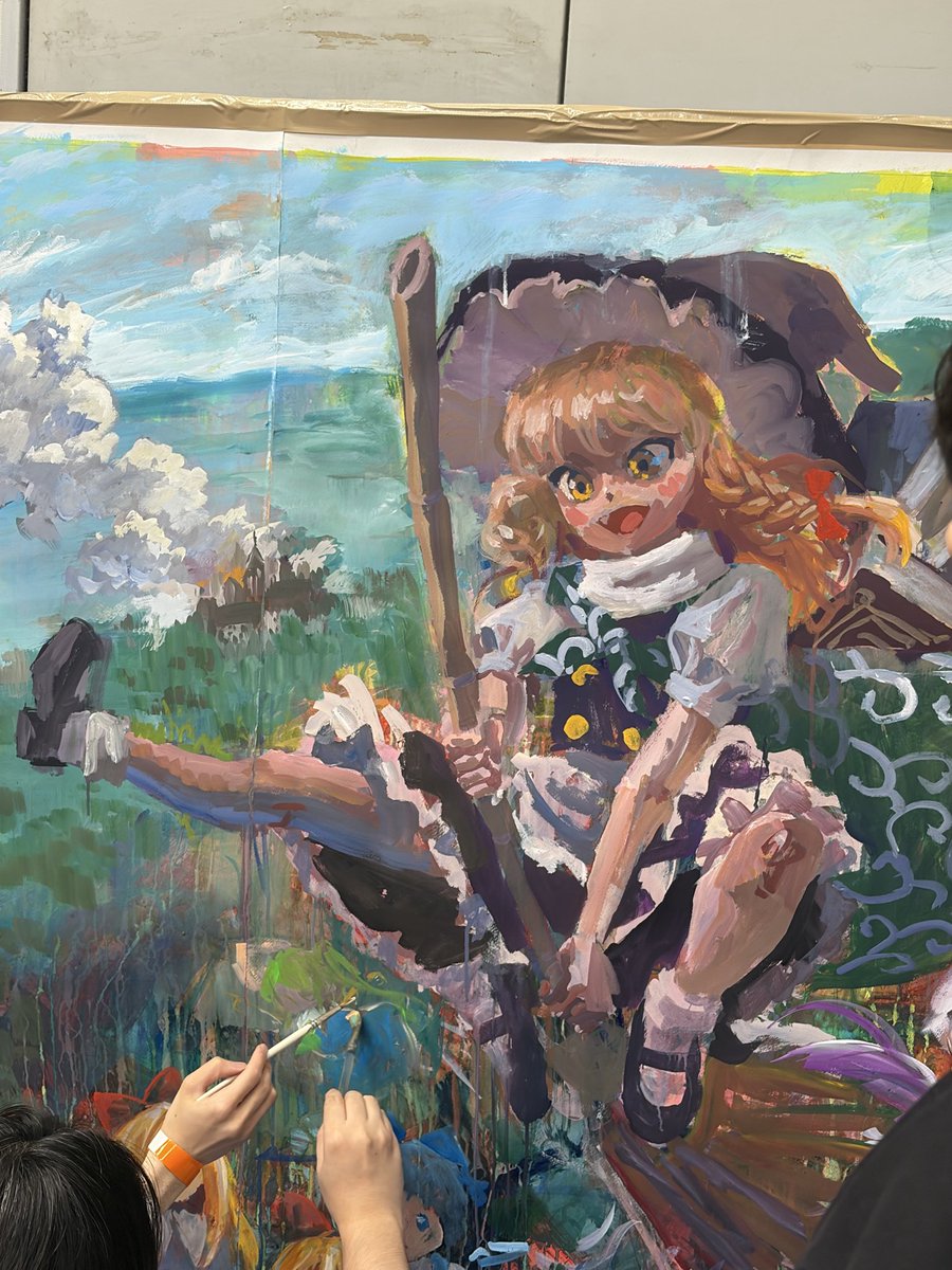 misawazarigani's tweet photo. もうすぐ終わりー#三魔女祭　#ライブペインティング　＃先描塾 https://t.co/7WuRERVG7t