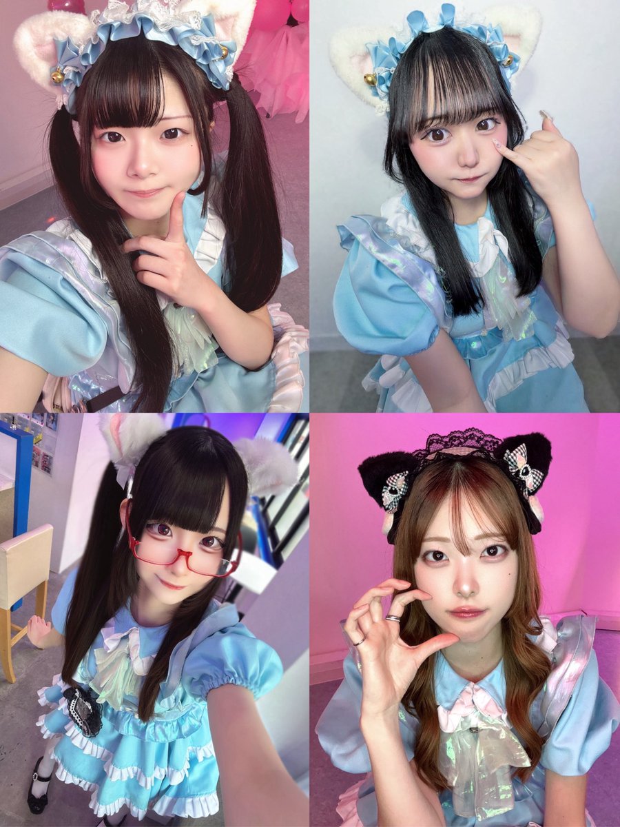 本日のねこちやん🐈‍⬛🎀 りん@rin_kyun_831 15-23 あみち