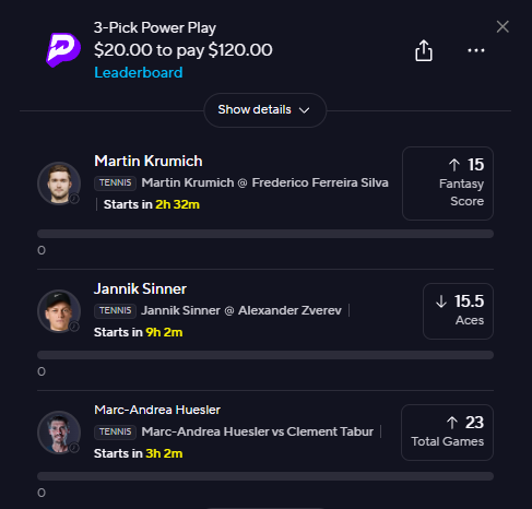 localparlayplug's tweet photo. Everybody on Sinner over 15.5 aces... I'm taking the other side 👀🎯#PrizePicks #TennisPicks #Wimbledon #JannikSinner #AlexanderZverev #SportsBetting #TennisBetting #FadeThePublic #UndersClub https://t.co/WafNNHb4Yk