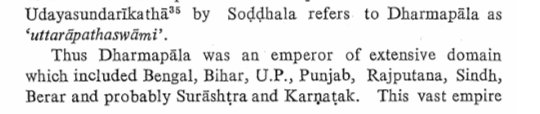 ShahaVenom's tweet photo. Sinha concludes that Dharmapala was an emperor of extensive domains which had Bengal, Bihar, U.P., Punjab, Berar,

E.Rajputana, Sindh &amp; probably Saurashtra. The kings of which had been paying homage to the might Emperor. https://t.co/SnZofkIa7T