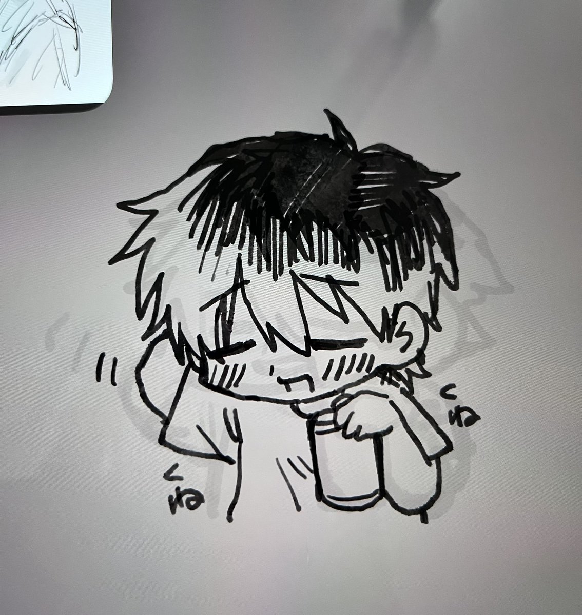初めて描く25歳がくねくねしてる絵でごめん