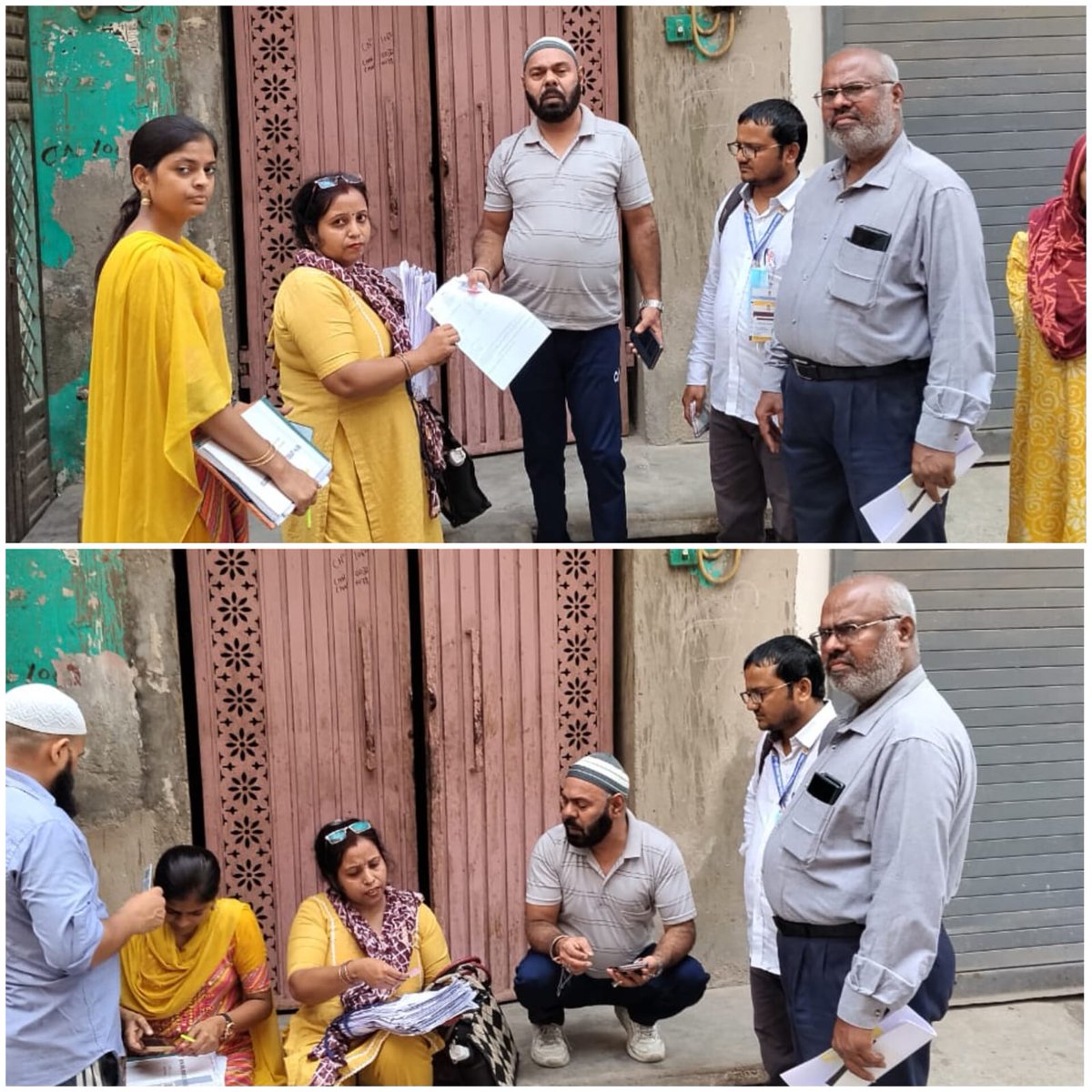 dm_northeast's tweet photo. Sh. Jagat Pal, SO, AC-69, Mustafabad, District North East Delhi along with the BLO Supervisor, visited the area on 11.07.2026 to oversee the ongoing #SIR2026 field activities, review the progress of the Special Intensive Revision, and ensure effective implementation at the ground level.

#ElectionCommissionOfIndia #NorthEastDelhi #ElectoralRoll #VoterServices