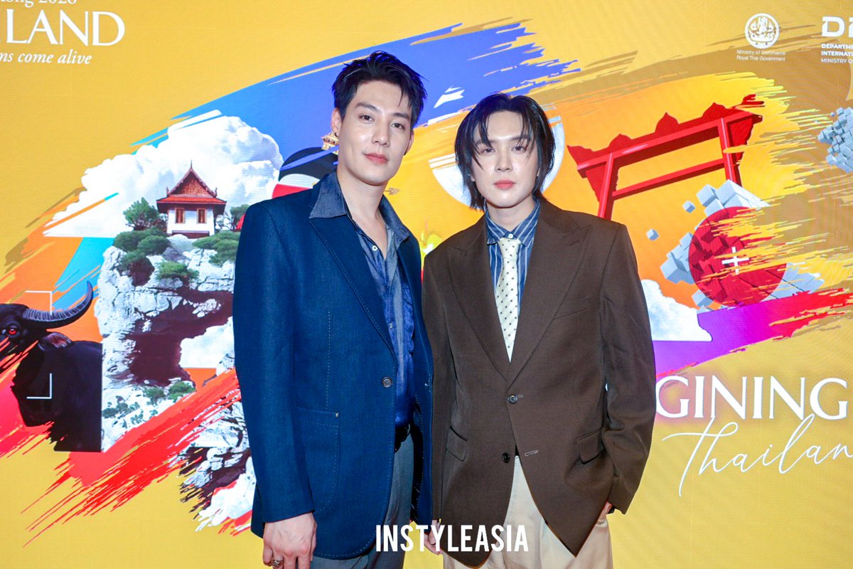 instyleasia's tweet photo. Thai actor "Sailub" Hemmawich and "Pon" Thanapon from a hit Thai BL drama Pit Babe at #FILMART 2026, Hong Kong.

Their upcoming series "The Crow Club" (#อีกาสมาคม) is unveiled at FILMART and planed to take the world by this year. Update with us

#สายลับเหมวิช #ภณธนภณ #TheCrowClub https://t.co/us9eKPUrMu