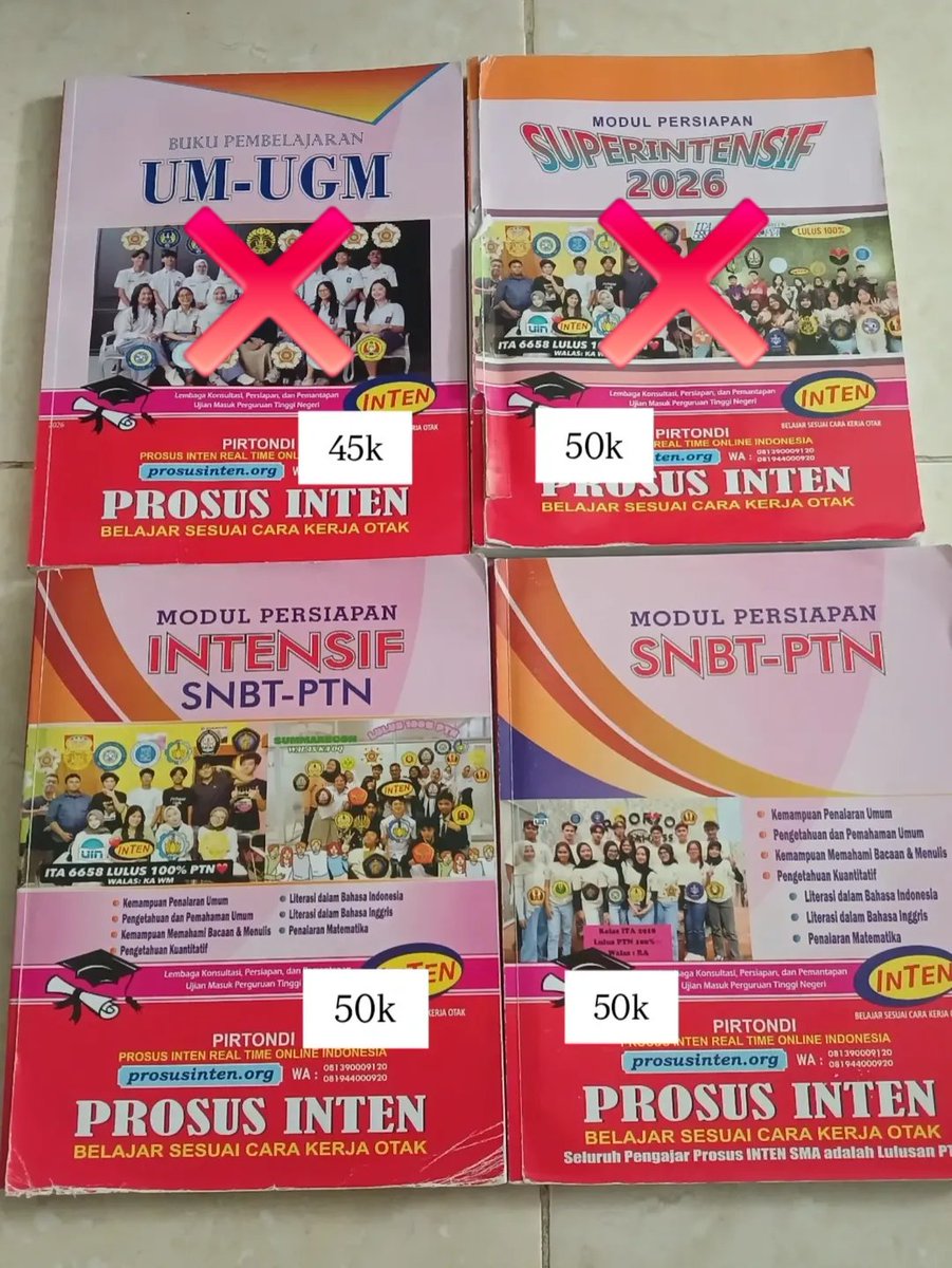17796WOO's tweet photo. wts buku inten 2026!!
boleh negoo, kl minat langsung dm!
📍dom jogja
#zonauang #inten #buten #preloved https://t.co/a8O09jdqHv