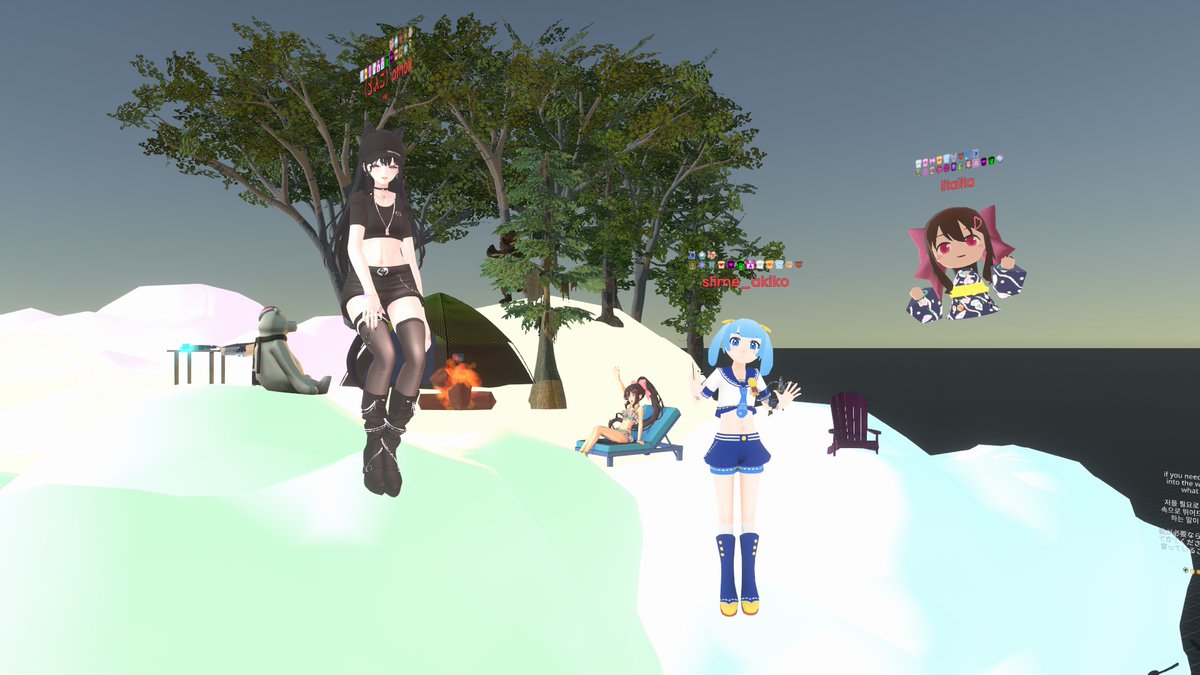 litalita9764629's tweet photo. #CreatorJam
テーマはキャンプ。キャンプと言えばkontoさんですね。私はTripoが残っているので、litalitaをビーチベッドに座らせて友人に手を振っている様子を3Dにして、雲の上のキャンプにしました。VRならではのキャンプに満足です。 https://t.co/YM7IjgfAWG