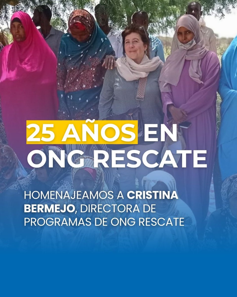 ongrescate's tweet photo. Hoy queremos reconocer a nuestra compañera Cristina Bermejo, directora de Programas de ONG Rescate, por sus 25 años de trayectoria en la entidad.

Un homenaje sorpresa junto a equipo, dirección, familia y antiguas personas colaboradoras.

Gracias, Cristina.

#ongrescate #cooperacióninternacional