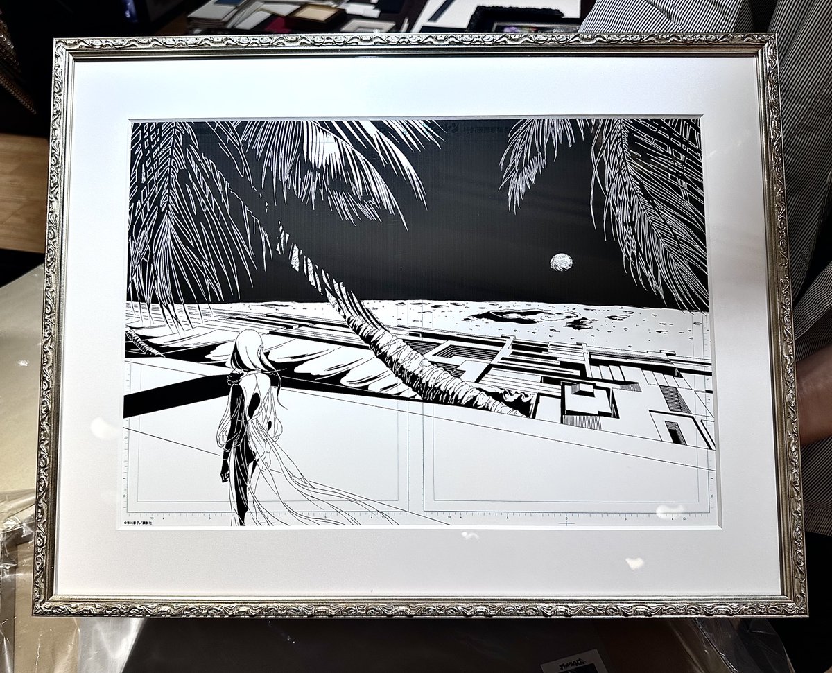 444_hatena's tweet photo. アフタヌーン展のこの複製原稿が本当に好きで額装してもらった。泣いている。 https://t.co/eNVPamjrTB