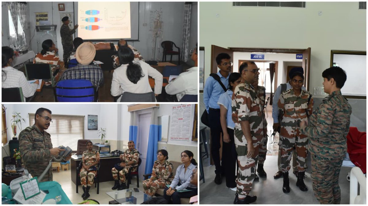 GajrajCorps_IA's tweet photo. 𝐒𝐚𝐦𝐚𝐧𝐯𝐚𝐲 𝐒𝐞 𝐒𝐡𝐚𝐤𝐭𝐢

Under the aegis of #GajrajCorps, Gajraj Healers conducted a one week long training programme for Medical Officers of ITBP.

The programme covered Combat Medical Survival, Operational Medical Support & highlighted the importance of jointness & synergy while encouraging a supportive hand to patients.

#GajrajCorps के तत्वावधान में Gajraj Healers ने ITBP के मेडिकल अधिकारियों के लिए एक सप्ताह का प्रशिक्षण कार्यक्रम आयोजित किया।

इस कार्यक्रम में Combat Medical Survival एवं Operational Medical Support से संबंधित प्रशिक्षण दिया गया। साथ ही, संयुक्त रूप से कार्य करने और आपसी समन्वय के महत्व पर बल देते हुए मरीजों के प्रति संवेदनशील और सहयोगपूर्ण दृष्टिकोण अपनाने के लिए प्रेरित किया गया।

#Interoperability
#MedicalPreparedness
#MilitaryMedicine
#OperationalReadiness

@adgpi   @easterncomd
@PROTEZPUR @MoHFW_INDIA @ITBP_OFFICIAL
