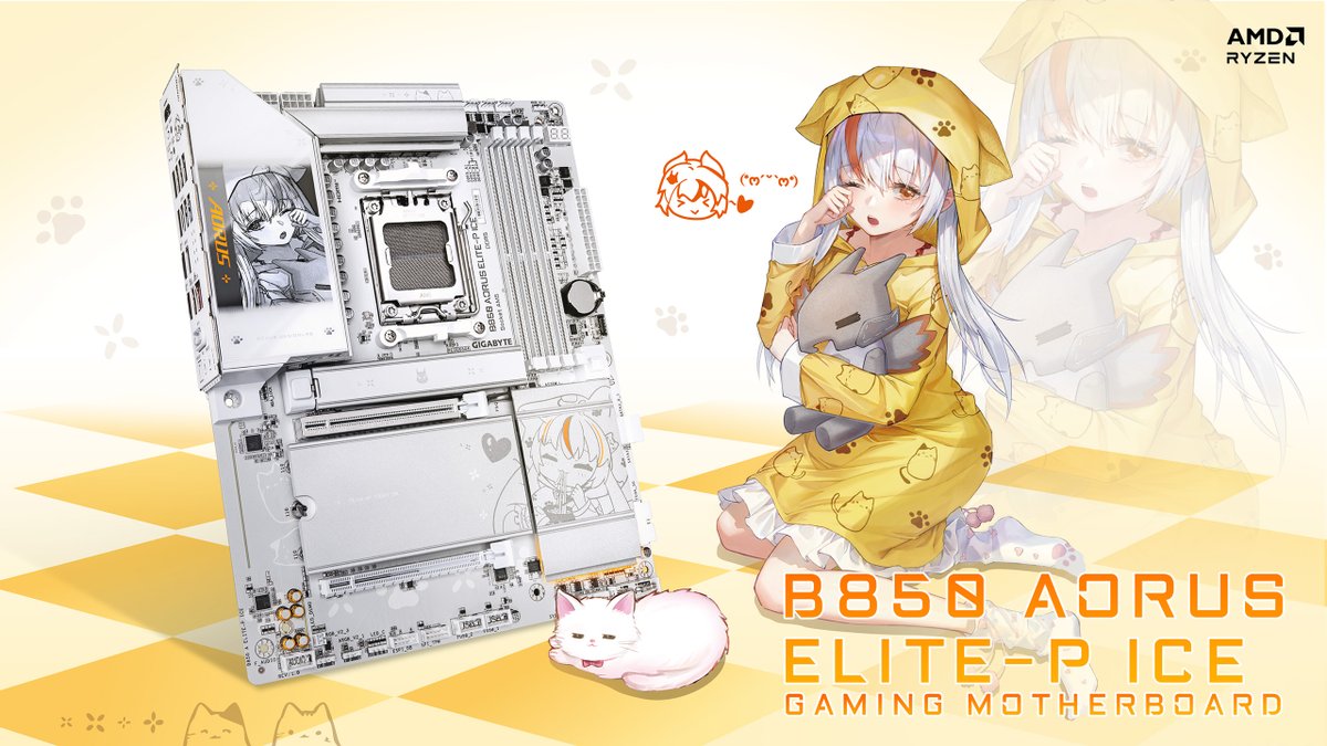PCパーツ】 GIGABYTEのイメージキャラクター『神鷹凛』のマザーボード 