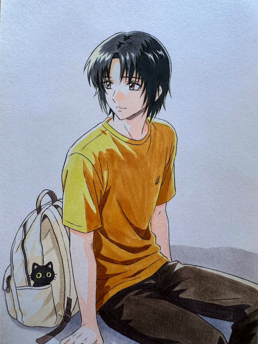 yuchuanan's tweet photo. 和平年代的話一騎的年紀已經是大學生了，背個背包就能出去旅行啦，想像著畫了這樣的一張～ https://t.co/weHrSKh0IG