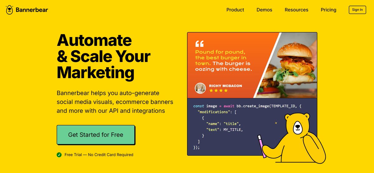 hridoyreh's tweet photo. 9/10. Bannerbear

It helps you auto-generate social media visuals, ecommerce banners, and more with the BB API and integrations

Revenue: $81,000+/m. https://t.co/fLStnaOOCU