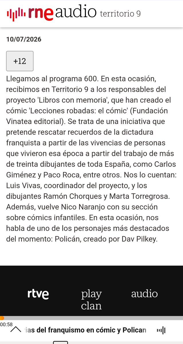 LuisV_1789's tweet photo. 🌿 Lo prometido es deuda: aquí tienes *LA ENTREVISTA* en RNE: 'Lecciones robadas'.  👉 https://t.co/GWT9Sje4z0

📚 Intrahistoria, datos inéditos del proyecto y mucho corazón, esta vez con LaMarta y Ramón Chorques❤️📣y muy pronto más sorpresas
#librosconmemoria
@zetahv @XEiM_PV https://t.co/0J715A5OA4