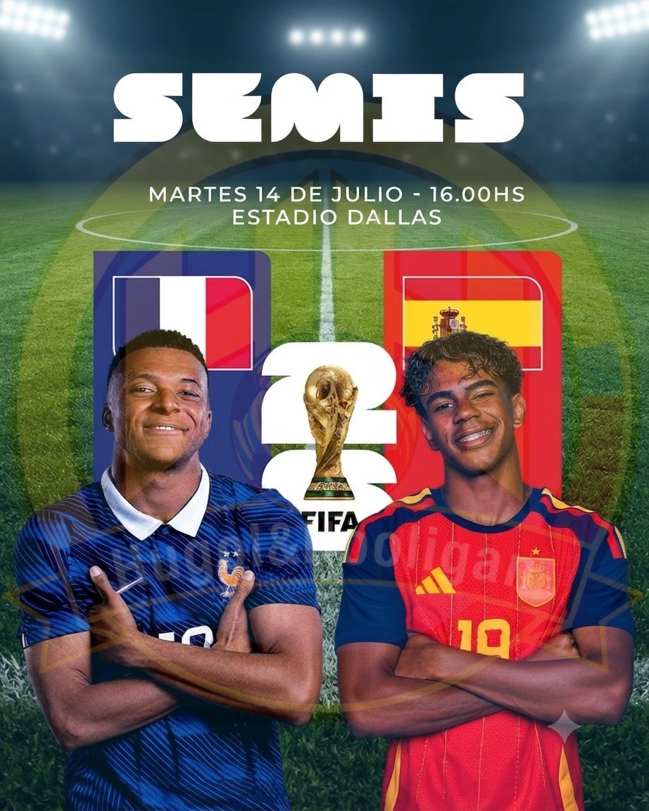HugolyHooligan's tweet photo. Listas las semifinales del Mundial de futbol. Cuatro equipos lograron llegar a esta etapa y están a punto de llegar a la Gran final. ¿Que selección es tu favorita? #futbol #fifaworldcup2026 #mundial2026🏆⚽️ #semifinales #fifaworldcup https://t.co/LgXKDG11KI