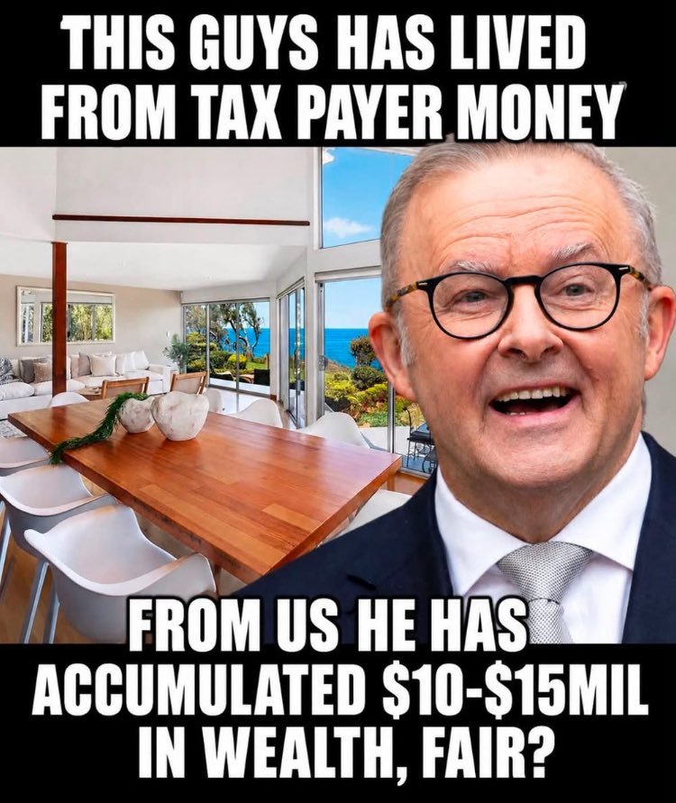 NoSpinPolitics's tweet photo. Just another wealthy socialist who accumulated wealth in our capitalist system, but denies the same for young aspirational Australians, via his tax impositions. https://t.co/b6evo91VCj