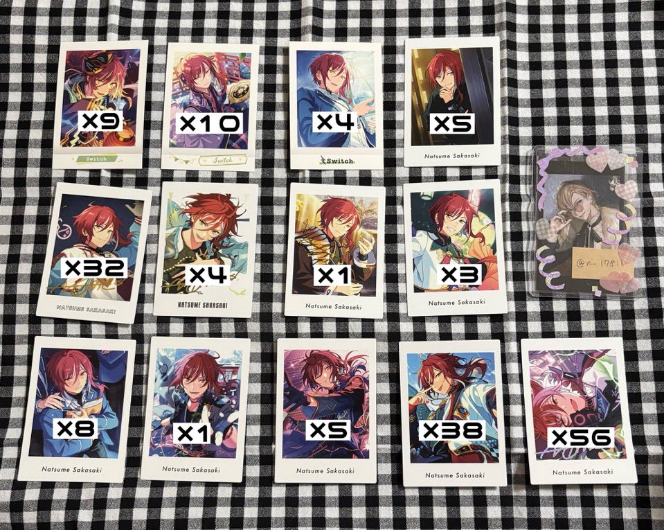 n_17811's tweet photo. 【交換/譲渡】あんスタ ぱしゃコレ ぱしゃっつ 

譲) 画像のもの

求) 同異種宙 or 定価+送料

✧ 4枚目宙はお断りいたしません◎
✧ 金額差は特に気にしておりませんのでこちらが高い場合の差額請求はいたしません

検索からでもお気軽にお声掛けください🎀 https://t.co/nceCrLQge6