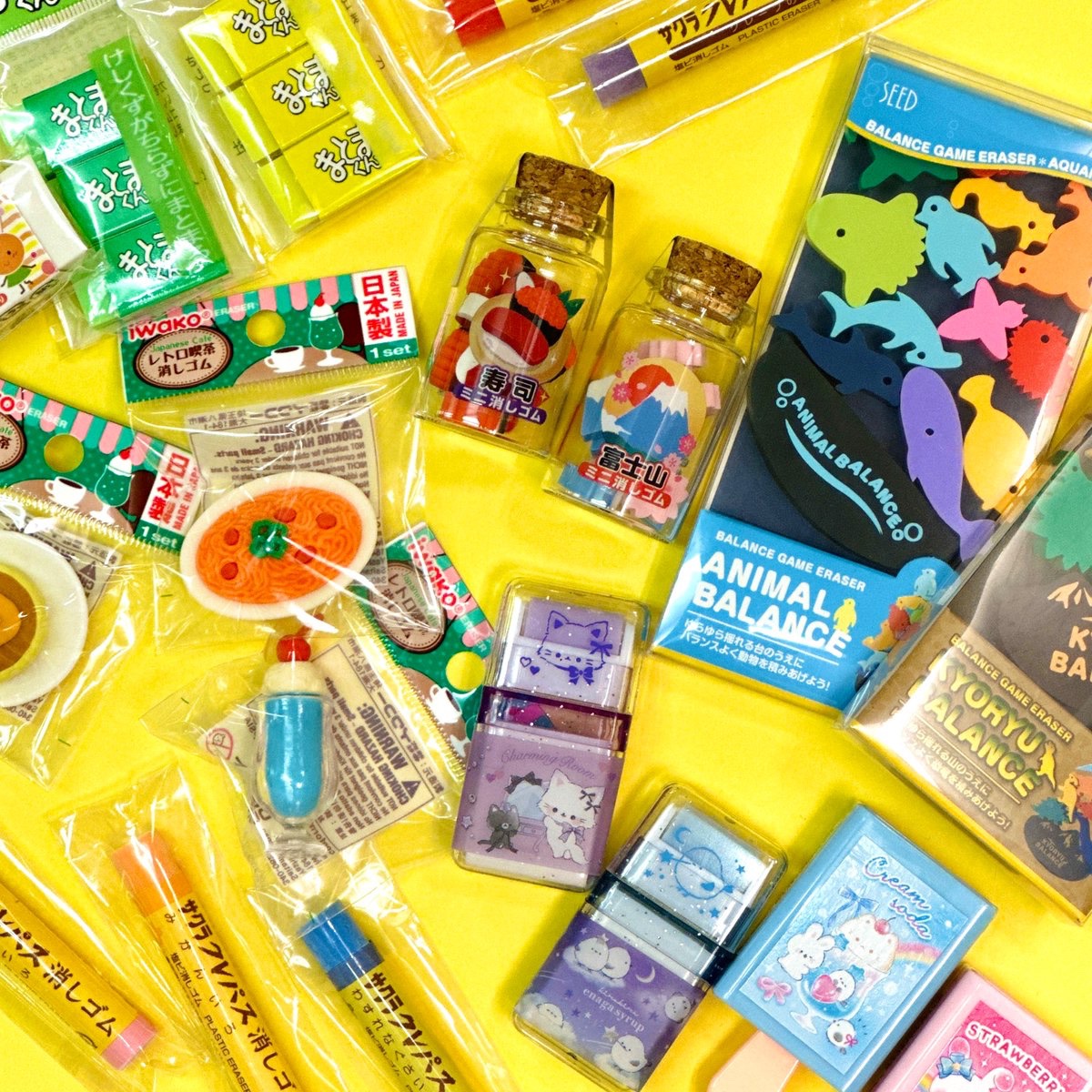 🍋🍑🟪🟦🟩🟨🟧🟥🍇🍏 ＼#消しゴム 祭り／ 開催中！ 大人には懐かしく