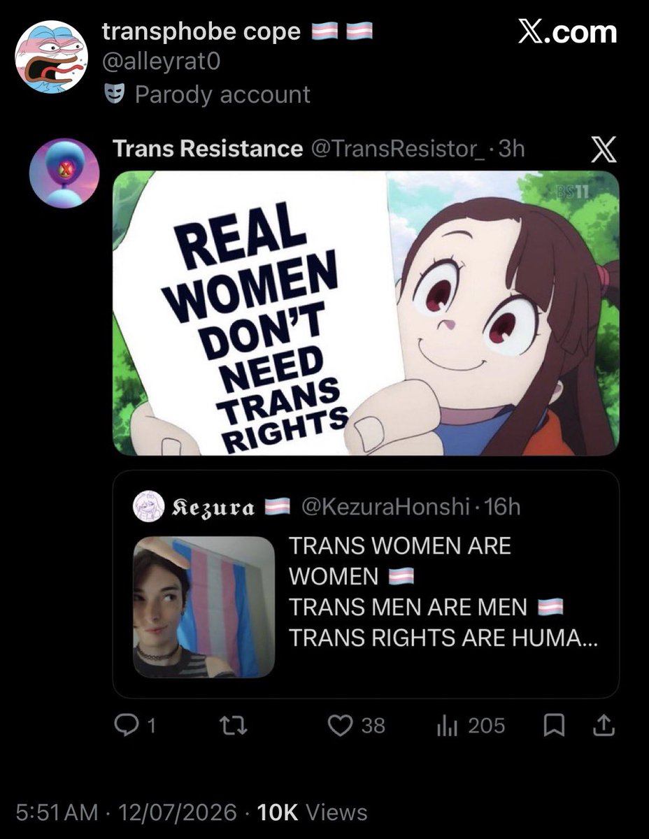TransResistor_'s tweet photo. Got featured for being right 💪 https://t.co/1Nmdq4VnfY