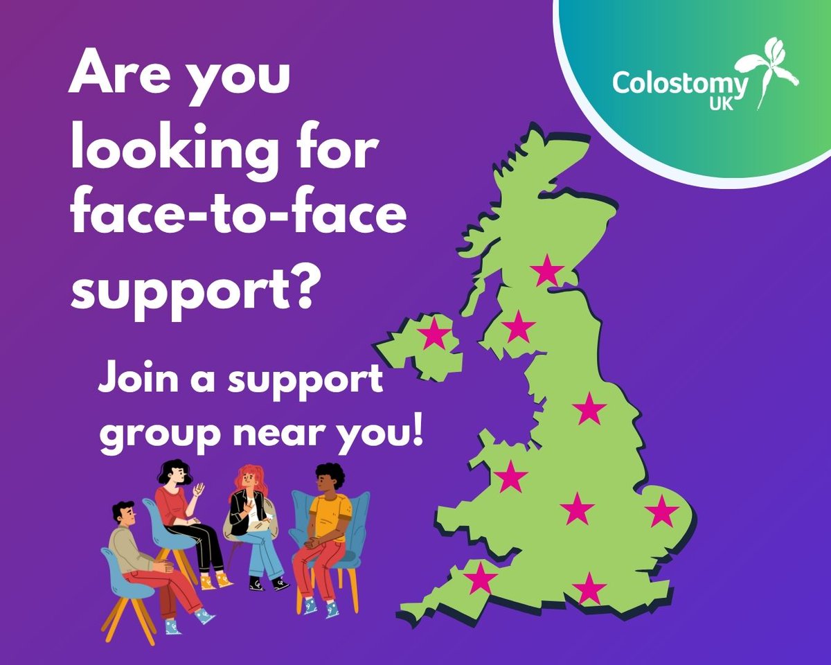 ColostomyUK's tweet photo. Want to meet others who understand life with a stoma? Find a support group near you: https://t.co/7m4A369mTS #support #stoma #colostomy #urostomy #ileostomy #stomaaware https://t.co/m9b3D4UV6J
