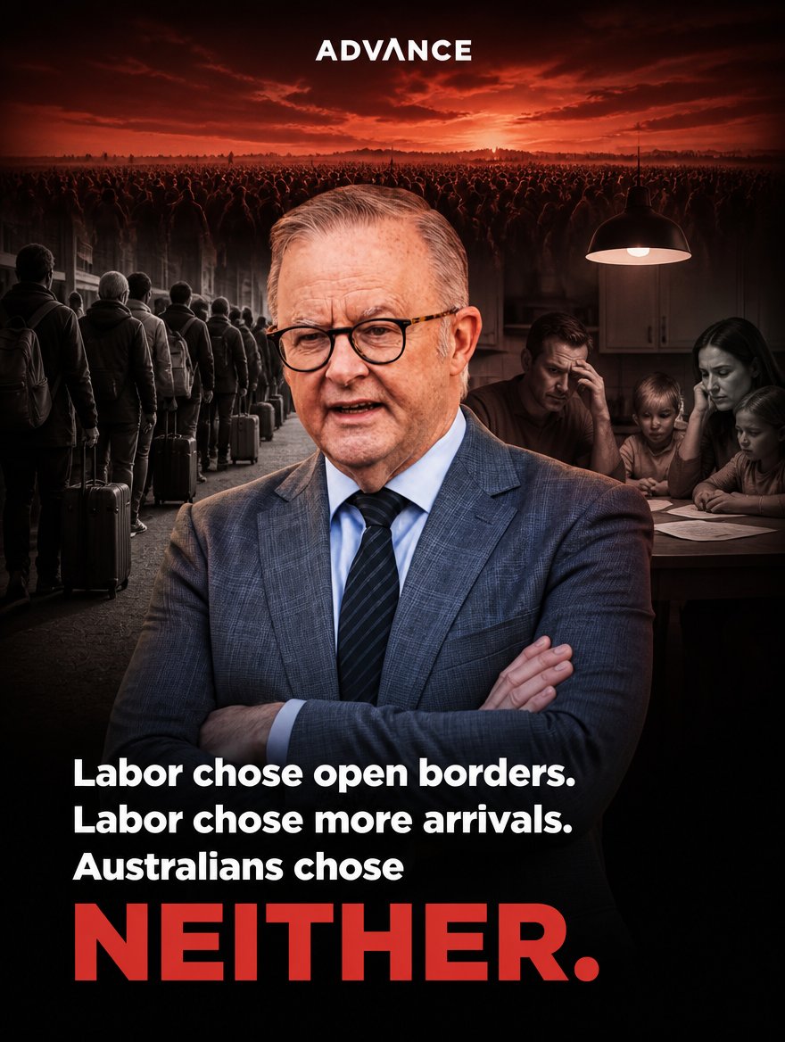FairAusADV's tweet photo. If Albo won't do what the people want and stop mass immigration, he's gotta go. https://t.co/TUKHt5Dlrt