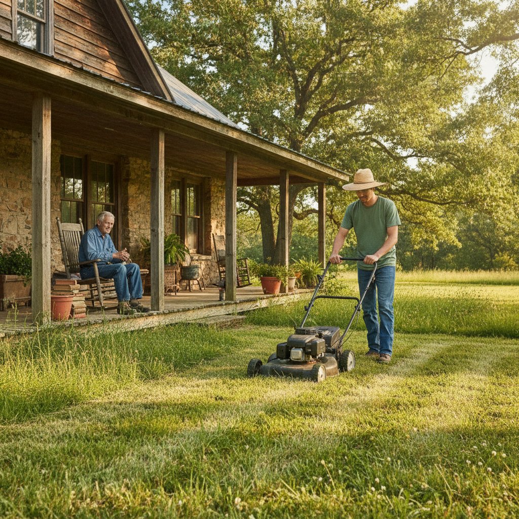 IWTMYL's tweet photo. A Vietnam-era veteran standing in his driveway, looking at grass he can no longer safely manage. His generation was built not to ask for help. But neighbors can offer anyway.

https://t.co/pEVF2LL8hD

#YardSafety #SummerVolunteer #MilitaryFamily #SupportOurVets https://t.co/IrS6fc3uYv