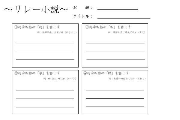 umetyann2_0126's tweet photo. こんなシートを使ってリレー小説行います〜！
本日２１時からスペース繋ぎながら絵チャでやります。
まだまだ人募集してますのでお気軽にお声がけください https://t.co/3fR94T5aJc