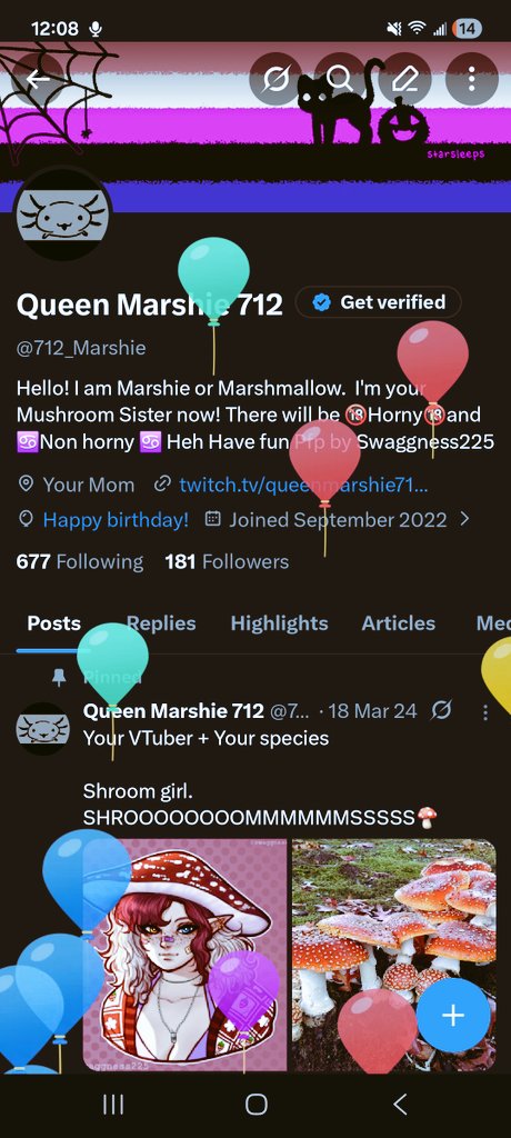 712_Marshie's tweet photo. It's officially my 22nd Birthday!!! 
Happy to be at LEVEL 22 OF LIFE! 
#shroomieart #VRChatPhotography https://t.co/f6z9F7V2cM