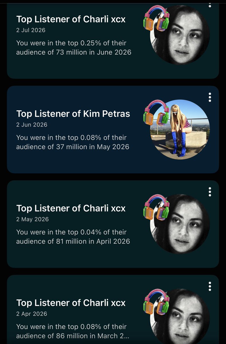 bronzescu's tweet photo. @kimpetras @charli_xcx You have no idea how happy this makes me, so I will let my top music speak. https://t.co/vHnZkXO2Ij