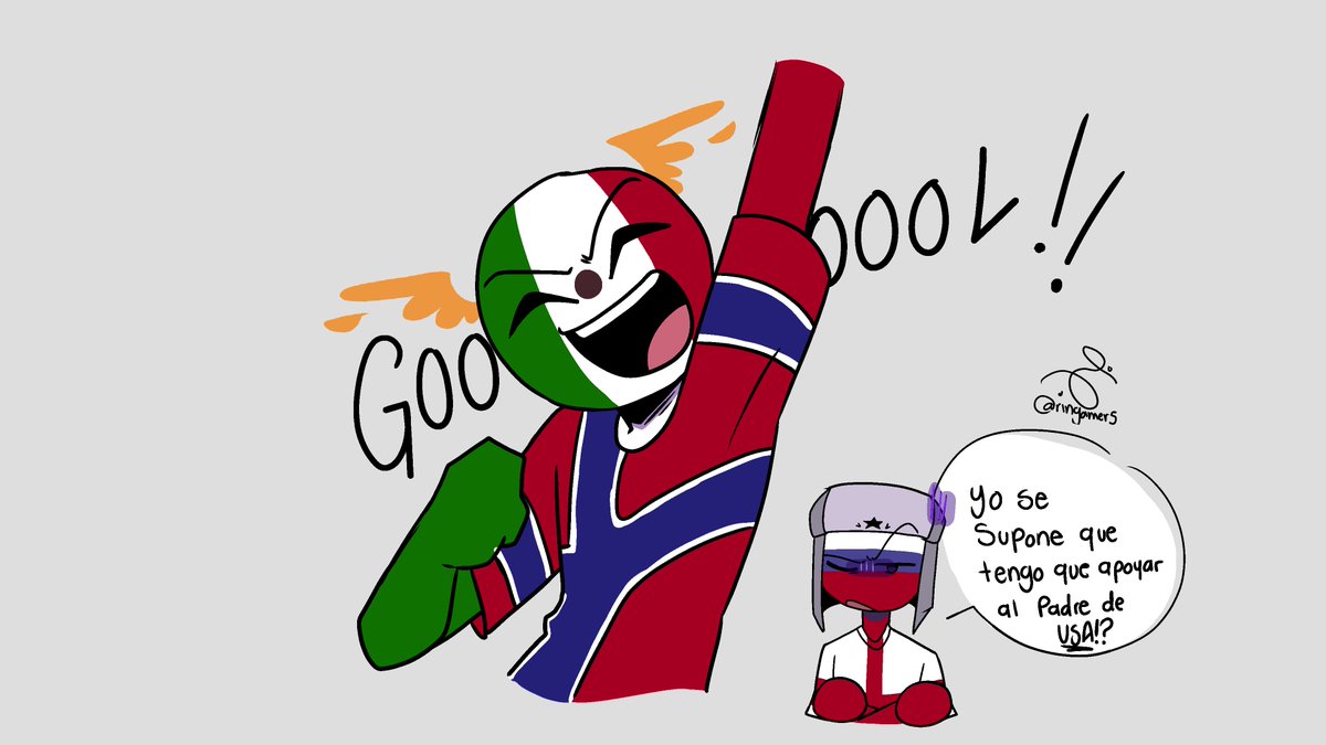 ringamer5's tweet photo. Mexico y Rusia con el partido 
#countryhumansmexico #countryhumansrusia #countryhumansnoruega #countryhumansinglaterra #countryhumans #fanart #noruega #humor #art https://t.co/I5oYvG2Q4G