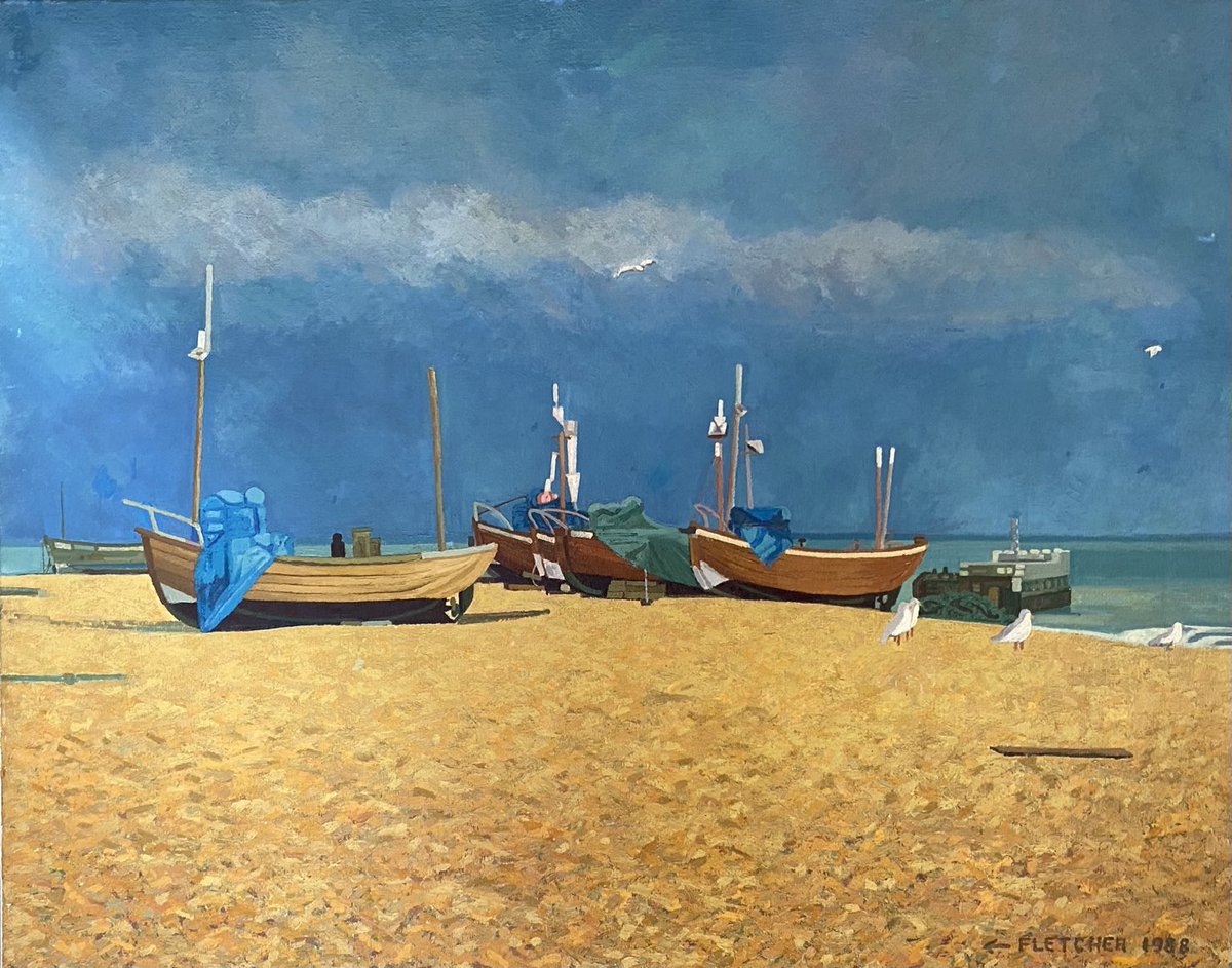 DFletcherArtist's tweet photo. ‘Beach at Hastings’ 1988 @thegentleauthor @ahistoryinart https://t.co/r8heXo0LDL