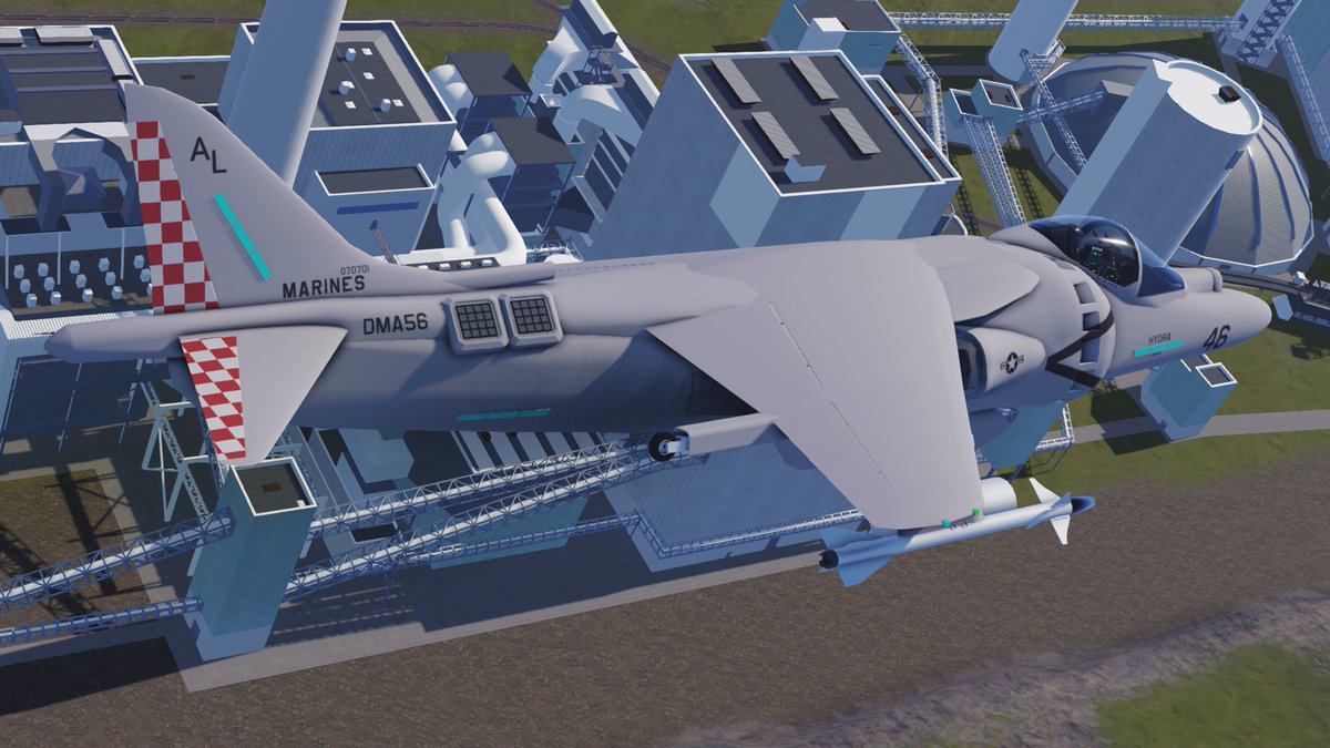 vxlFire's tweet photo. Custom paint scheme for stock plane, 'Vertigo IV (AV-8B Harrier II)' from #SimplePlanes2
Motivated from Hydra VTOL jet from Grand Theft Auto: San Andreas. https://t.co/7TRhTtYGzj