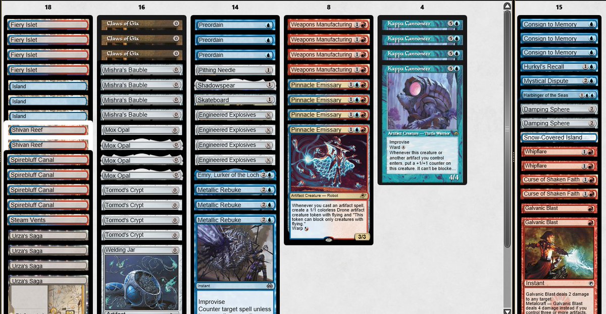Arcbound_Papi's tweet photo. Lost in the Top 8 of the late night modern challenge with Izzet Affinity (7/12/26) https://t.co/dLYKUbXSVp