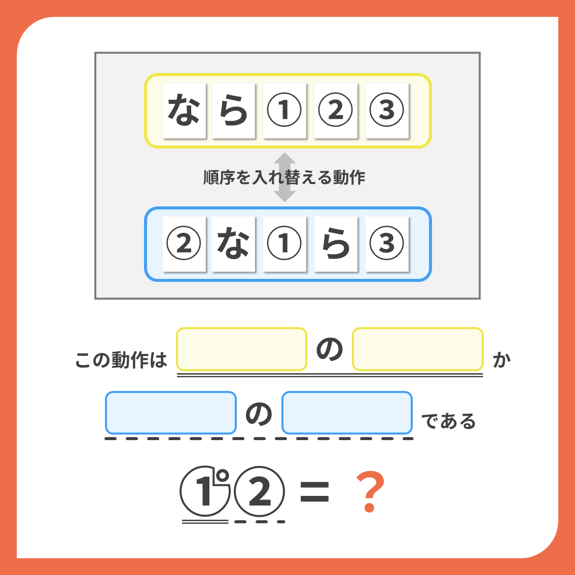562問目【順序の組】 答えはかな2文字 #謎解き #おさかな謎 #解けたらRP