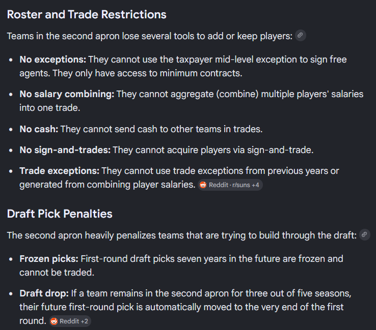 SlutJesusSSB's tweet photo. @GritoniNba @6ManYT @elllipse not to defend billionares but the second apron is far more restrictive then just taxes. https://t.co/x93van1Rmx