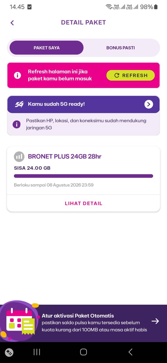 Agniaa96's tweet photo. Pas aktivasi tulisannya paket bronet plus 25gb, yg masuk kok cuma 24gb ya?
@AXISgsm https://t.co/C6Ak0k664g