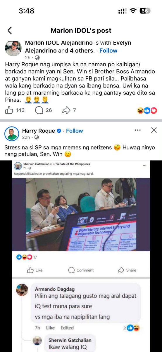 augustletters92's tweet photo. Kaibigan pala ni Sen Win yung binardagol nya sa fb HAHAHAHHAHA. https://t.co/D4UfFPf8NN
