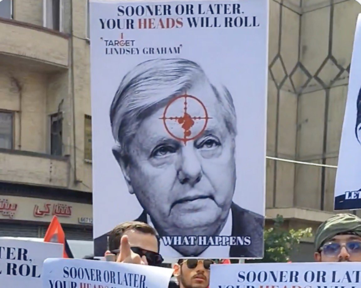 TrumpGirlLove's tweet photo. 🚨🚨Coincidence or not, that timing is wild. A public “target” poster in Tehran, then sudden death days later? Definitely worth a real investigation — not just the usual “natural causes” line. Too many convenient deaths around foreign policy hawks lately. https://t.co/qaHoM8gCHZ