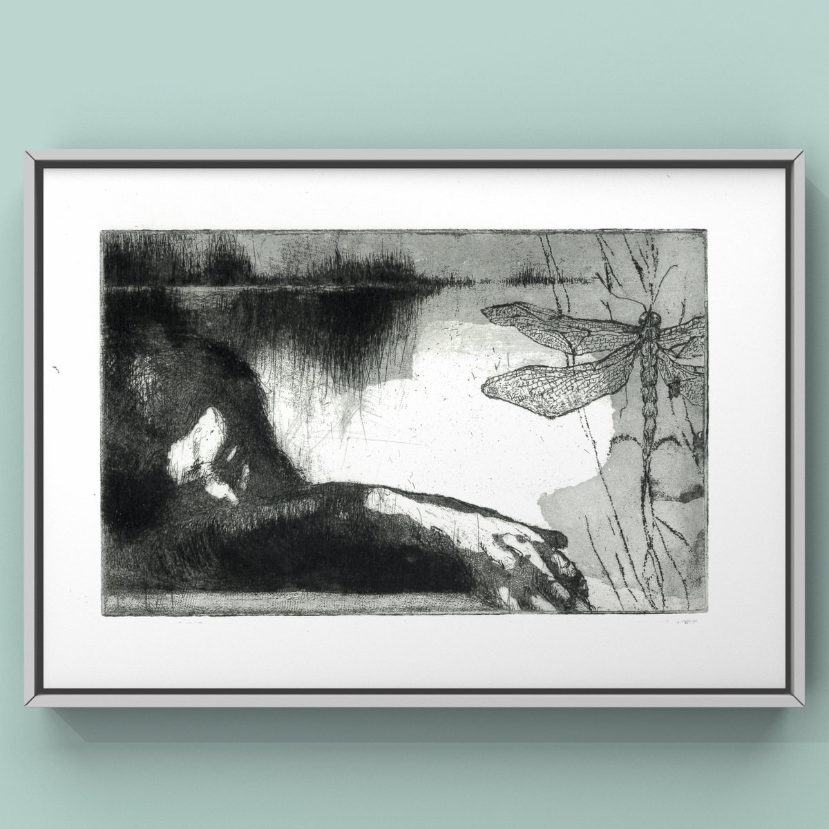 銅版画 「群（group）」 作品サイズ(245×185mm) ⬛︎アクアチント