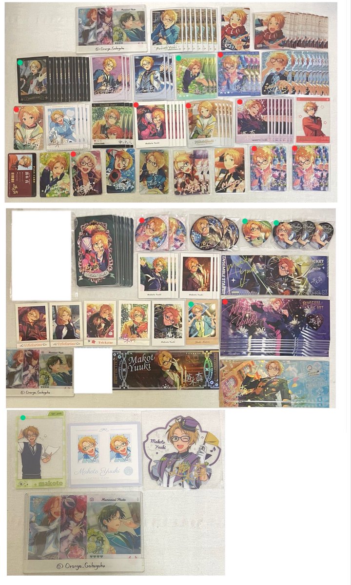 Orange_Gokugoku's tweet photo. [譲渡] あんスタ 缶バ ポラ ホロチケ ぱしゃっつ ぱしゃこれ 愛蔵カード 周年 ミュージアム
譲:遊木真

求:定価(画像2記載額/個)+送料

初回ﾘﾄﾘﾝ必読

🔴は🟢より同額お迎えください https://t.co/GPLUXrJtks