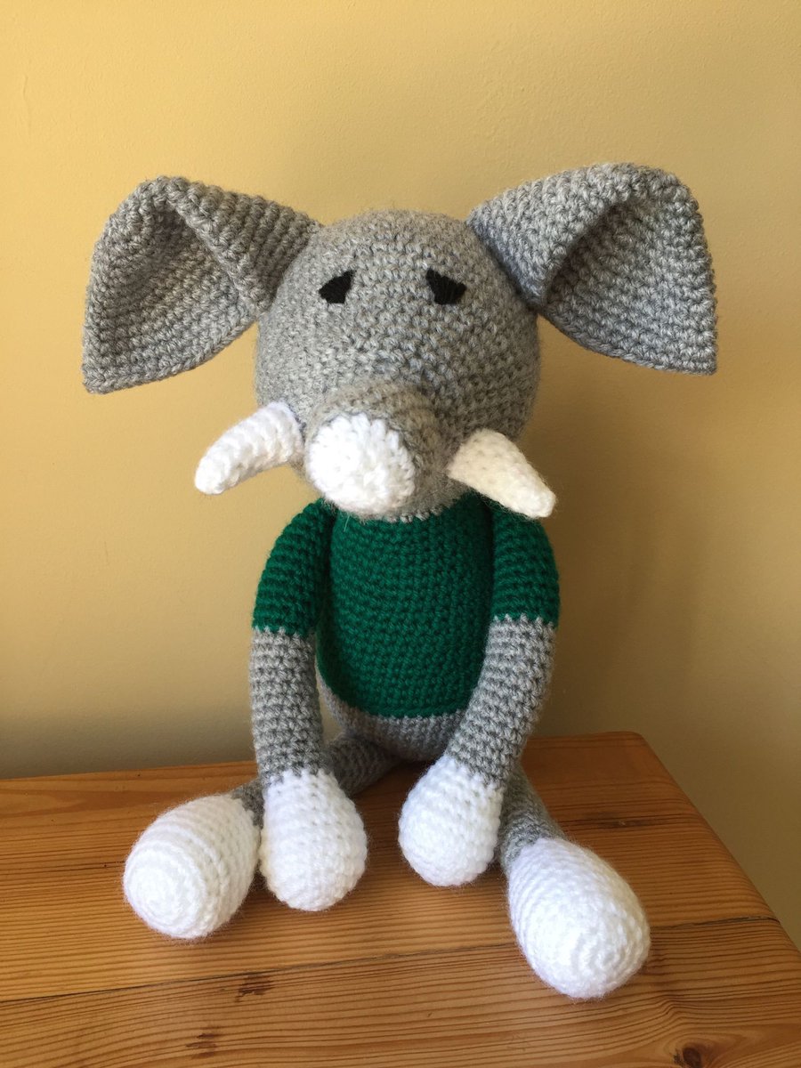 Tanyawarren's tweet photo. This chap never forgets to check out the cute creatures on offer at Bitzas!

Cute crochet elephant seeking a new home!
 #firsttmaster  #ukmakers #MHHSBD  

https://t.co/wL4Kc9zTcX https://t.co/w6GP8eWk4k