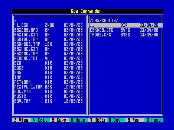 ShrekBursa's tweet photo. Já se těch file commanderů nezbavím....
Nejdříve MB Commander - pro ZX Spectrum s MB-02+
Pak Calm Commander - pro ZX Spectrum Next
a nyní Bow Commander - pro ZX Spectrum s EsxDos
ale je sranda programovat v podstatě to samé, ale téměř pokaždé jinak...
#Assemly #Speccy #EsxDos https://t.co/XdUgEgmh8j